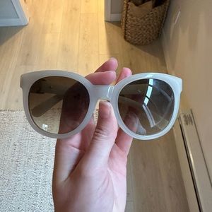 White Ferragamo sunglasses